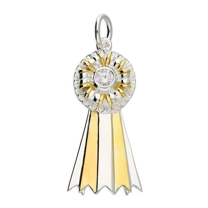 Flush Rosetta Pendant 14ct 2 - Tone Gold Plated Hallmarked All Chain Lengths
