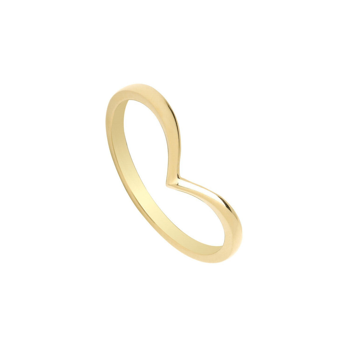 Wishbone Ring 9ct Yellow Gold Hallmarked Sizes J - Q British Made