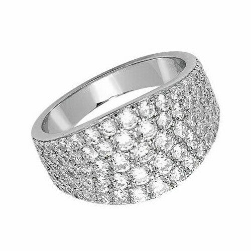 Sterling Silver Ring Anniversary Gemstone 925 Hallmarked Size L - Q