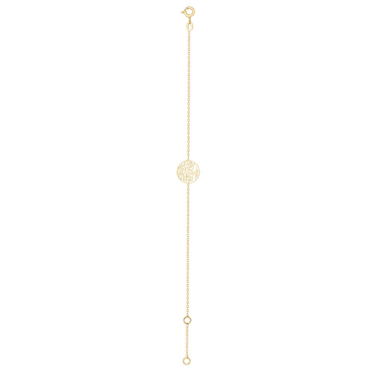 Ladies Tree Of Life Bracelet 9ct Yellow Gold 375 Hallmarked British Made