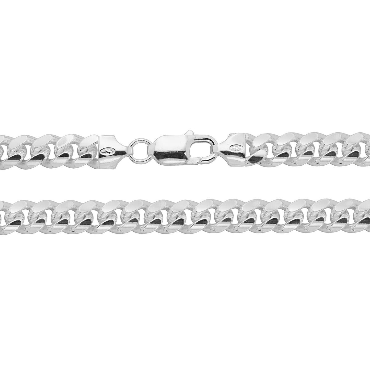 Sterling Silver Cuban Chain British Made 925 Hallmarked  22" Weight 75 g