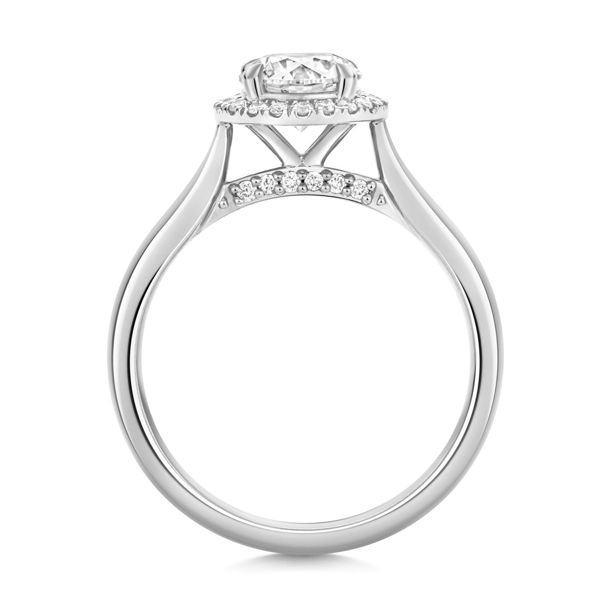 33 Lab-Grown Diamond Engagement Ring 18ct White Gold Hallmarked Sizes J - Q