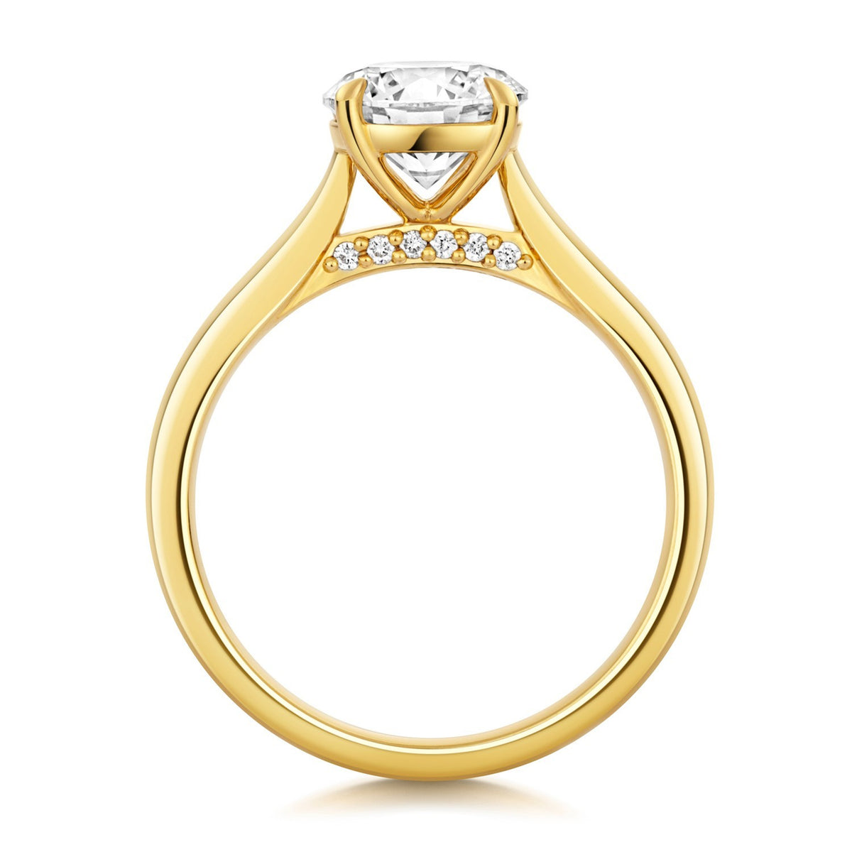 13 Lab-Grown Diamond Engagement Ring 18ct Yellow Gold Hallmarked Sizes J - Q