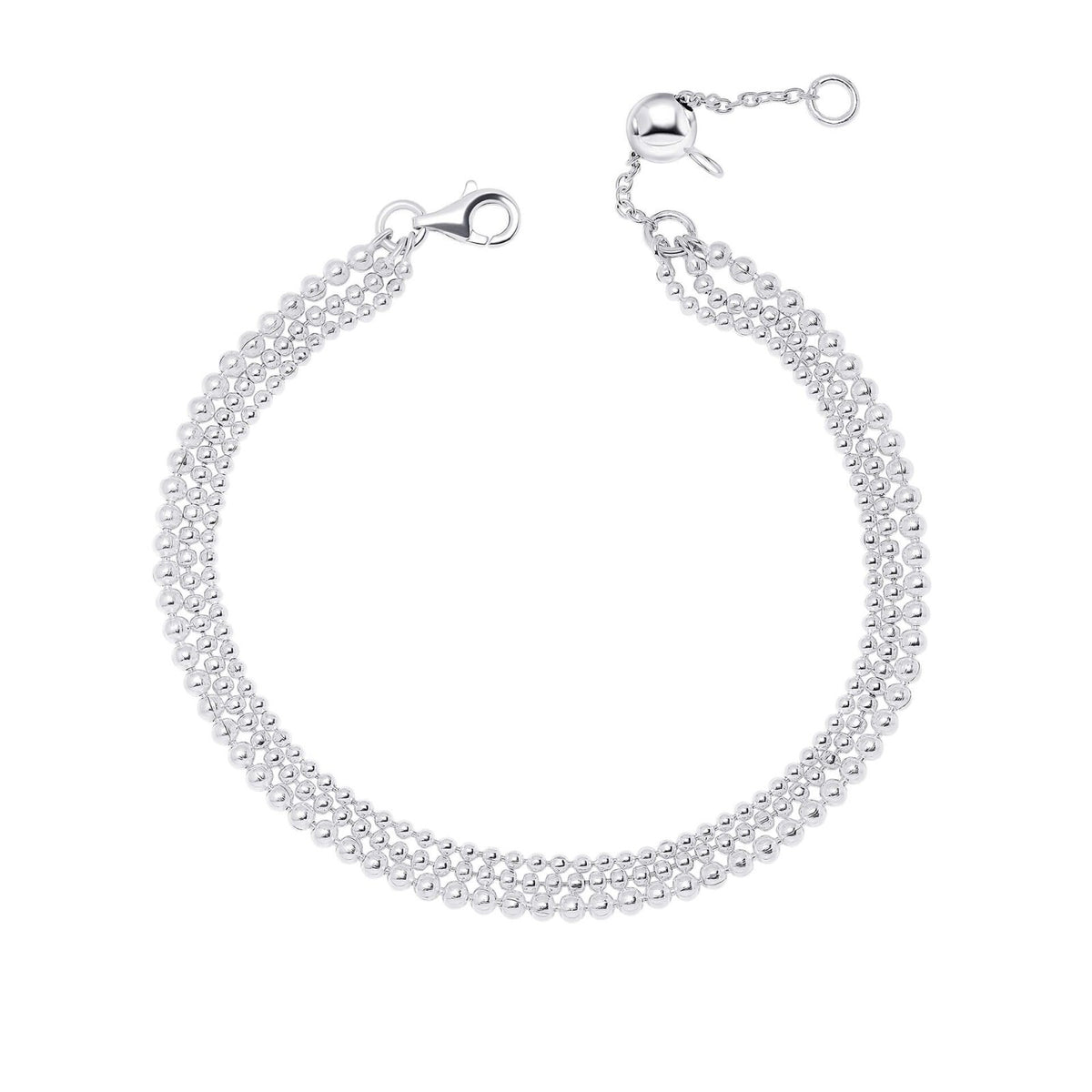 Multi Strand Bead Bracelet Sterling Silver 925 Hallmarked Brand New Boxed