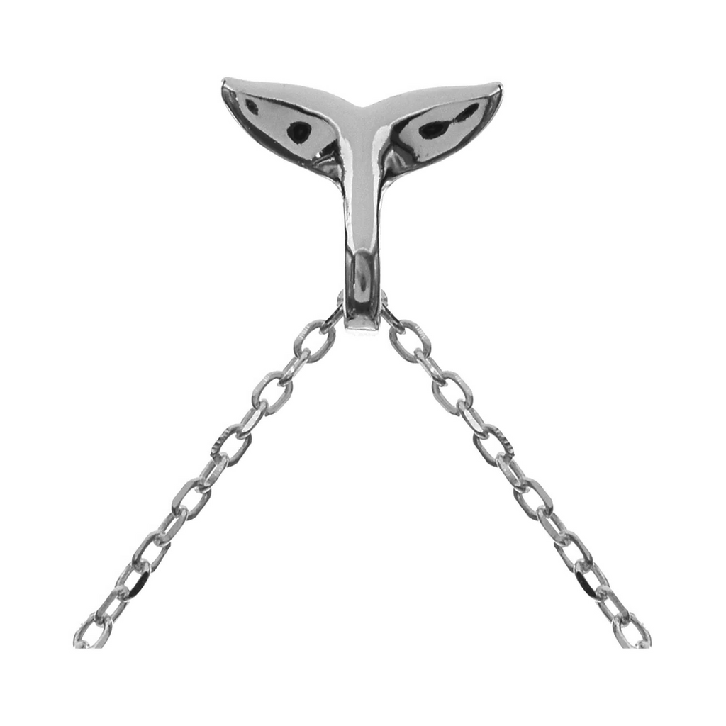 Small Whaletail Necklace Solid Sterling Silver 925 Hallmarked British Made