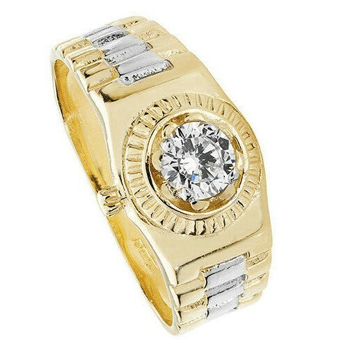 Solid 9ct Yellow Gold Watch Ring Gents Mens Fully Hallmarked Signet British Made