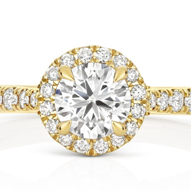 53 Lab-Grown Diamond Engagement Ring 18ct Yellow Gold Hallmarked Sizes J - Q