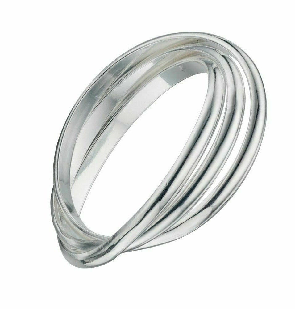 Sterling Silver 3 Piece Russian Ring 925 Hallmarked Size K - S British Made