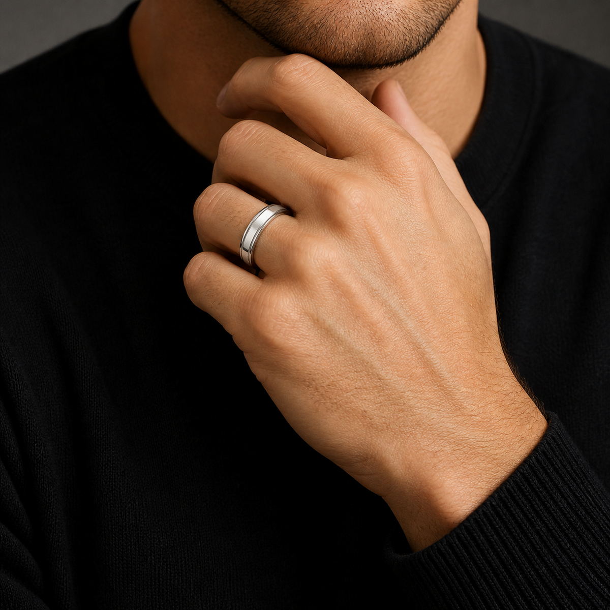 Men's Sterling Silver Wedding Ring Gents 925 Hallmark Sizes R - Z British Made