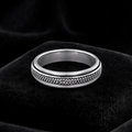 Snake Spinner Ring Sterling Silver 925 Hallmarked British Made Size J - T