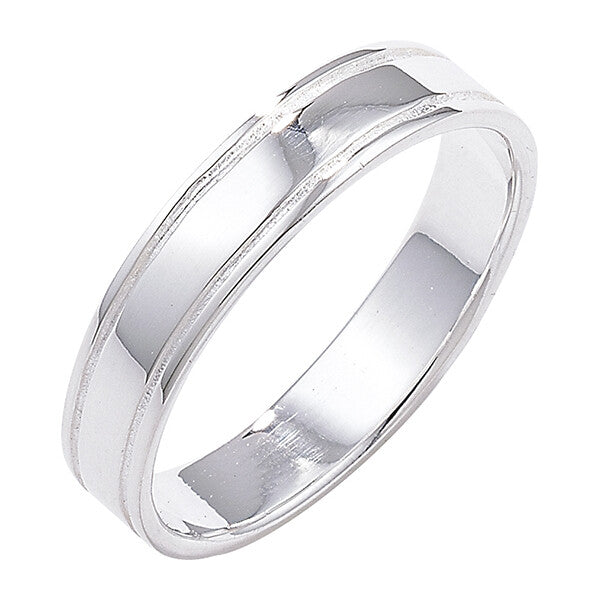 Men's Sterling Silver Wedding Ring Gents 925 Hallmark Sizes R - Z British Made