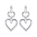 Open Heart Drop Earrings Sterling Silver 925 Hallmarked Brand New Boxed