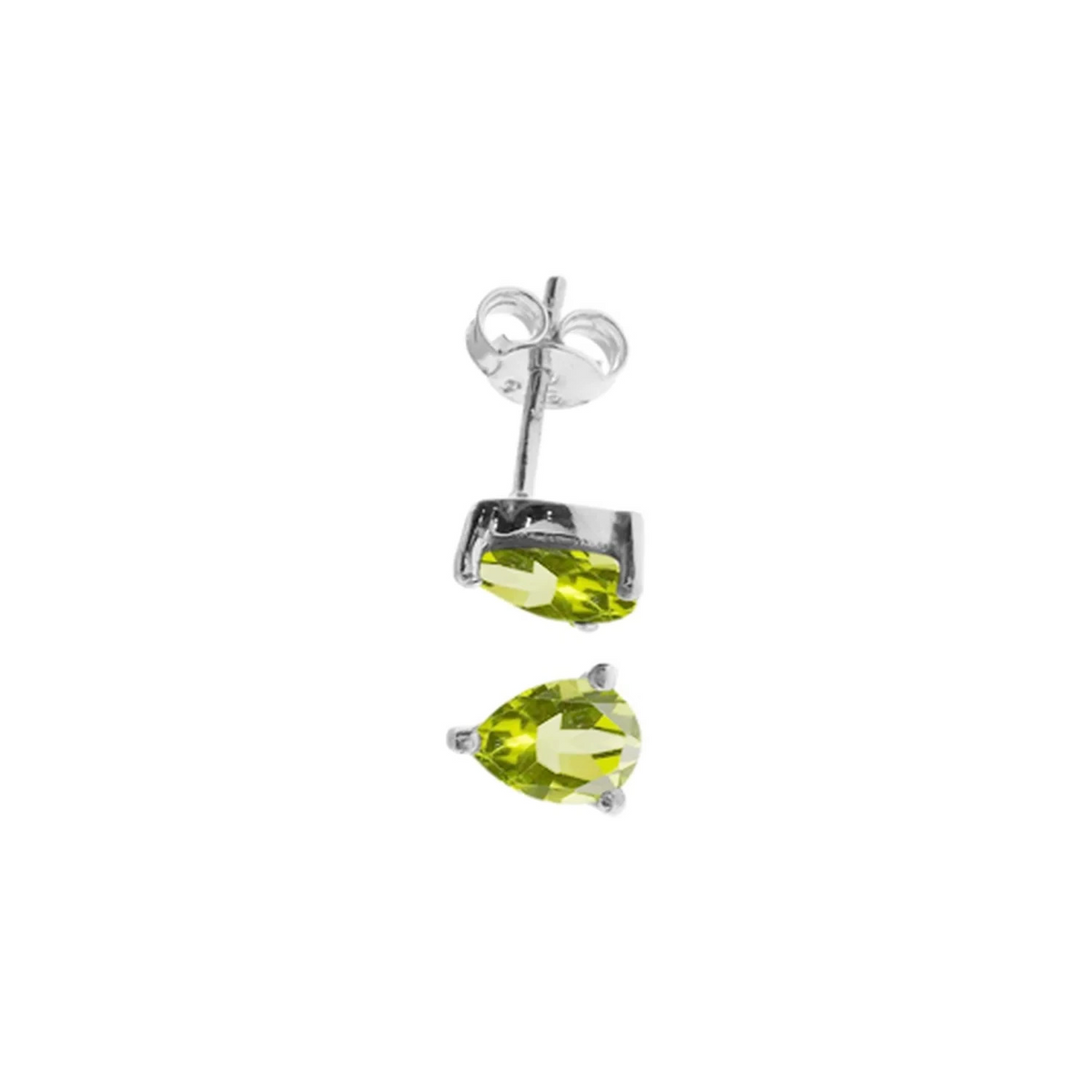 Natural Peridot Teardrop Earrings Sterling Silver 925 Hallmark Brand New Boxed