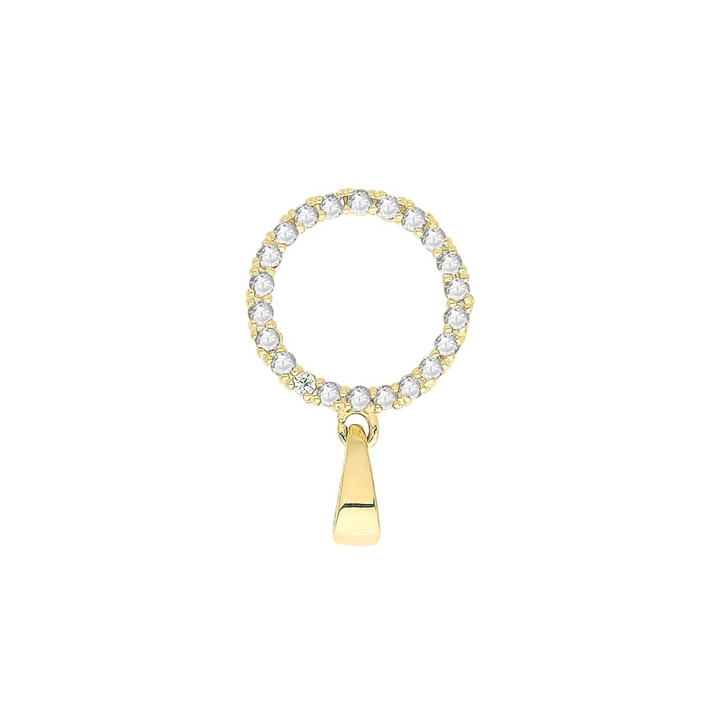Round Halo 9ct Yellow Gold Pendant 375 Hallmarked All Chain Lengths