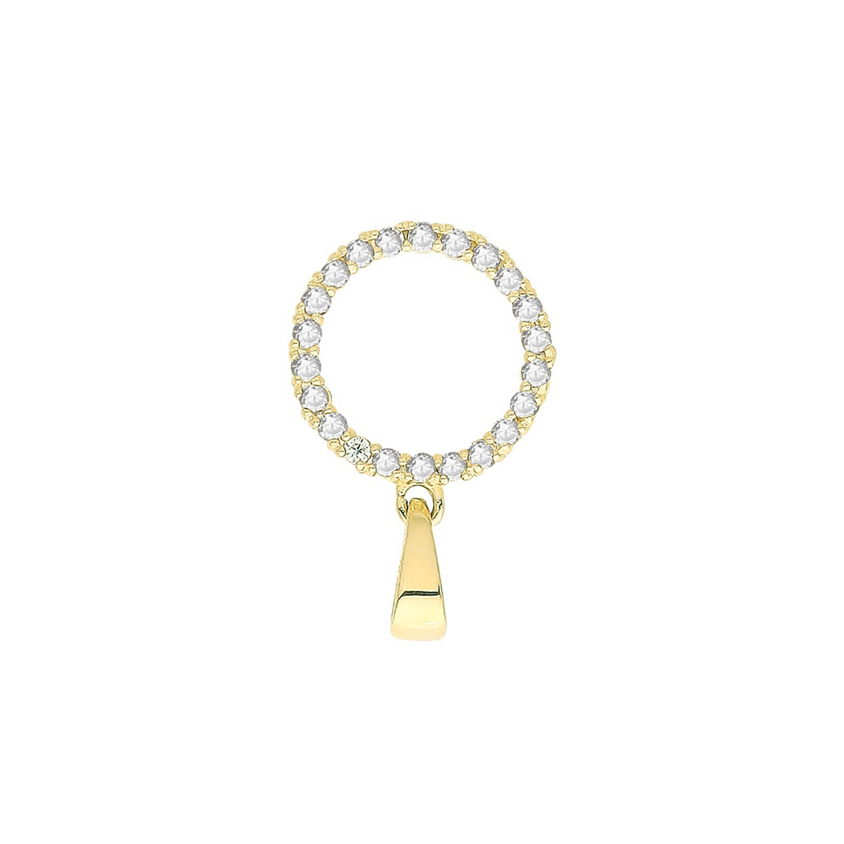 Round Halo 9ct Yellow Gold Pendant 375 Hallmarked All Chain Lengths