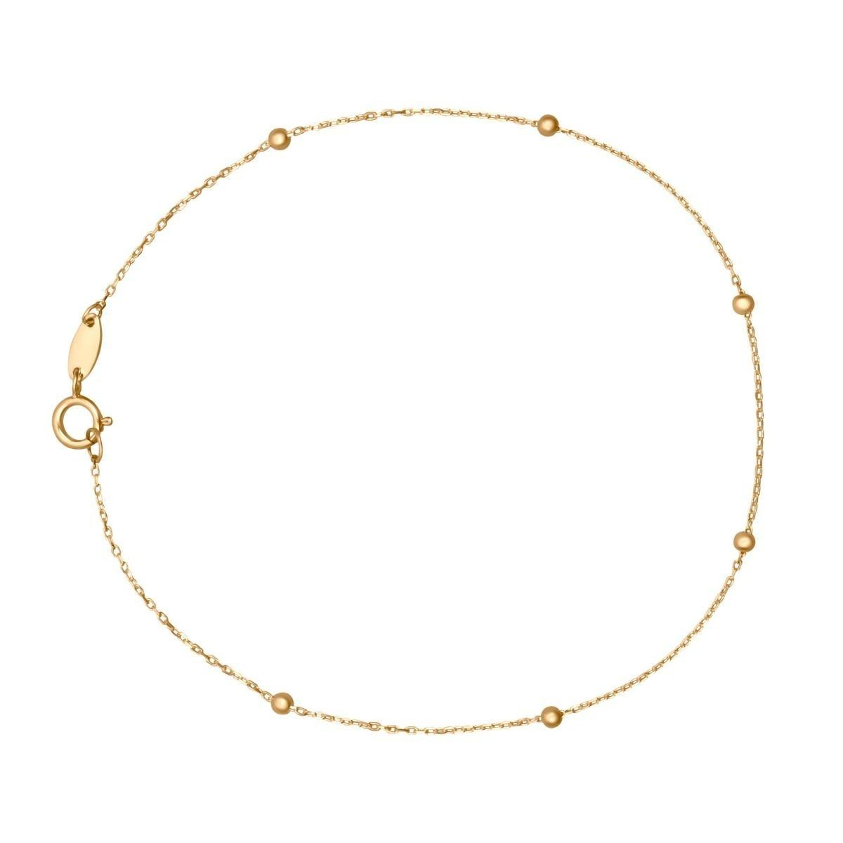 Fine Ball Station Bracelet In 9ct Yellow Gold 375 Hallmarked British Made