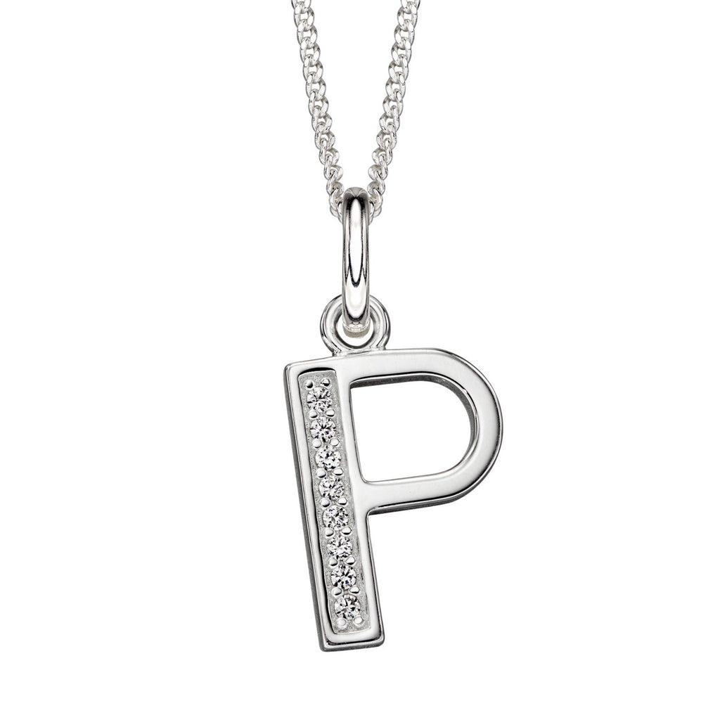 A - Z Necklace Channel Set Sterling Silver British Made 925 Hallmarked Brand New