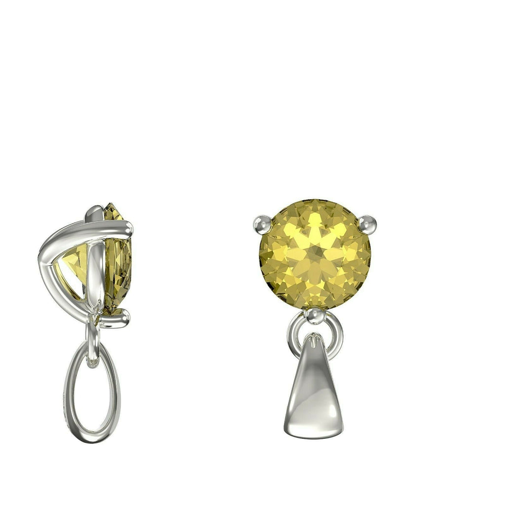 Sterling Silver Citrine Pendant Hallmarked British Made All Chain Lengths