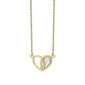 Heart Pearl Necklace 9ct Yellow Gold 375 Hallmark British Made Length 46cm