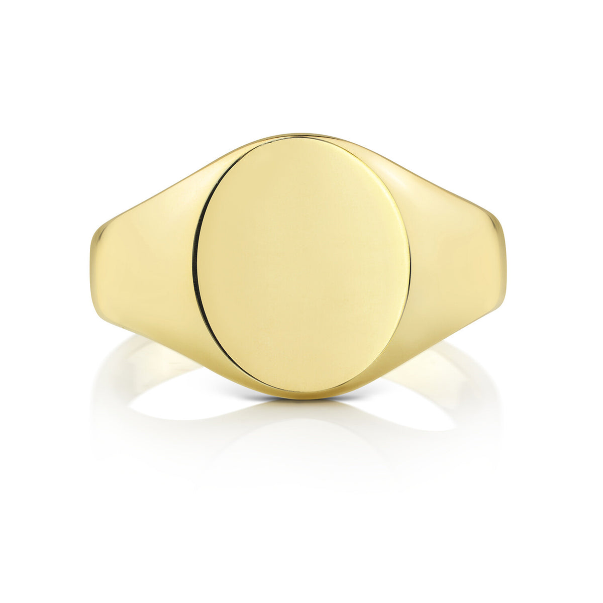 Gents Oval Signet Ring Solid 9ct Yellow Gold Hallmarked Pinky Engagement Wedding