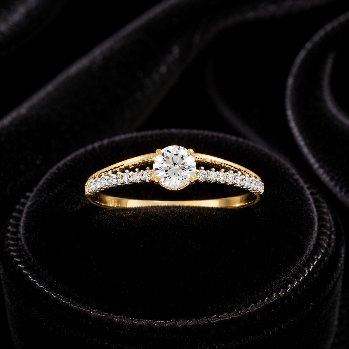 Solitaire Engagement Ring 9ct Yellow Gold 375 Hallmark Sizes J - S British Made