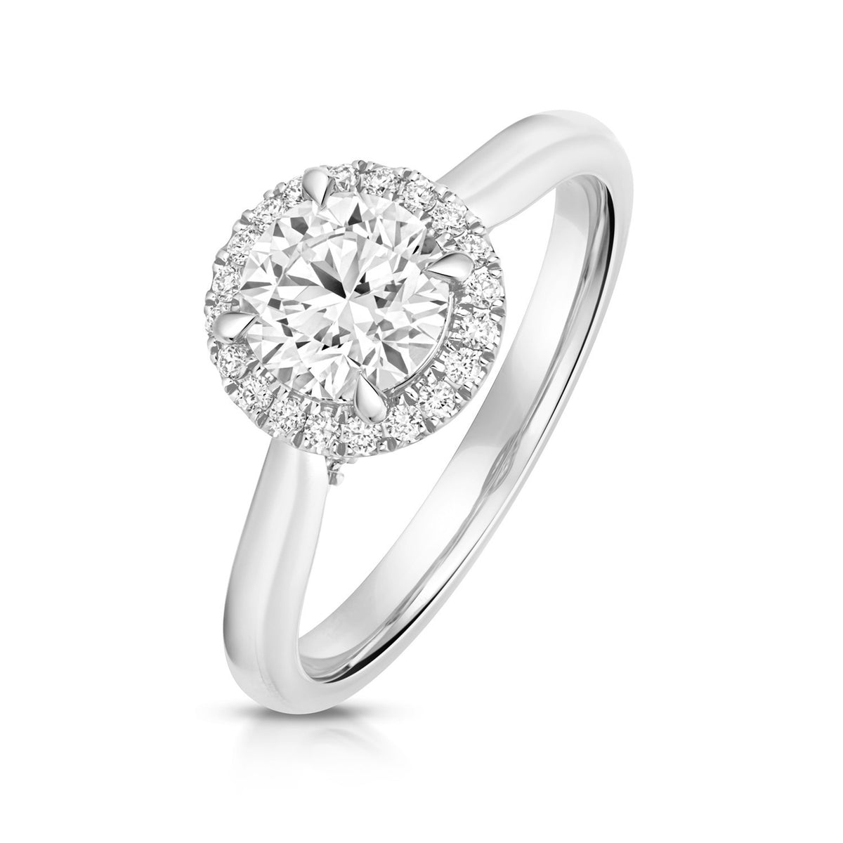 33 Lab-Grown Diamond Engagement Ring 18ct White Gold Hallmarked Sizes J - Q