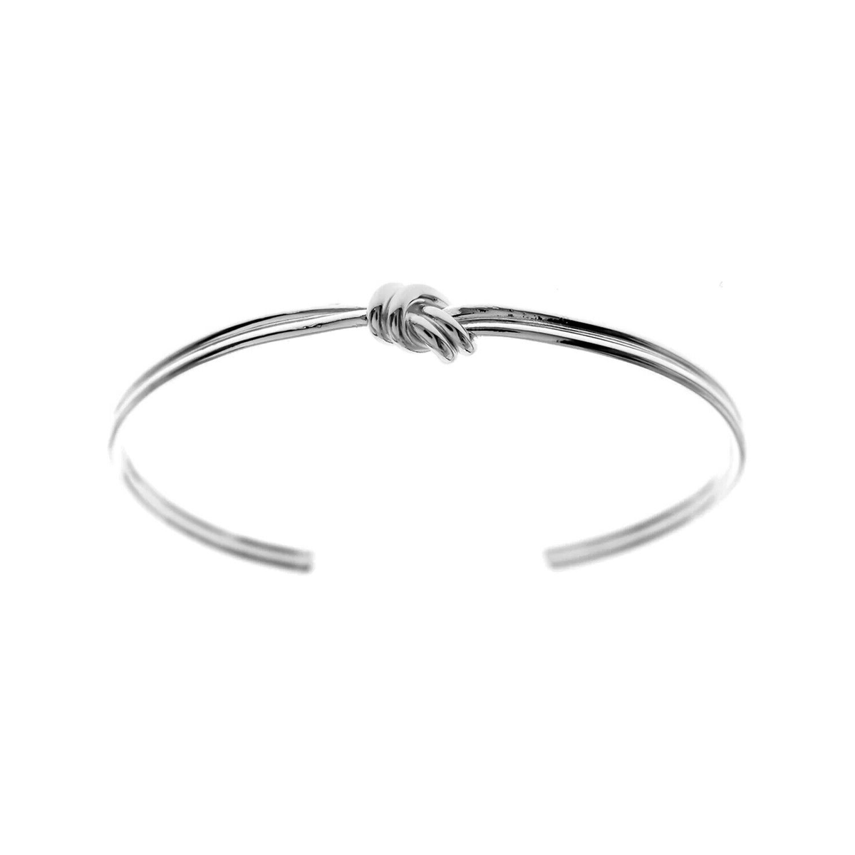 Sterling Silver Knot Torque Bangle British Made 925 Hallmarked Brand New Boxed