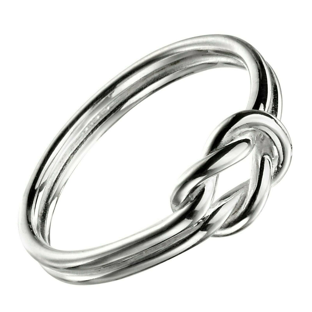 Sterling Silver Knot Ring 925 Hallmarked Size K - S British Made