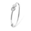 Sterling Silver Infinity Bangle Gemstone British Made Hallmarked Brand New 