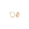 9ct 3 Tone Gold Hinged Hoop Earrings 375 Hallmarked 10mm - 30mm Diameter