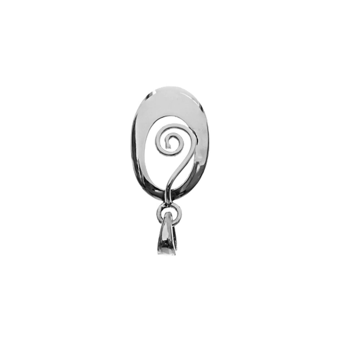 Oval Swirl Pendant Sterling Silver 925 Hallmarked All Chain Lengths Brand New