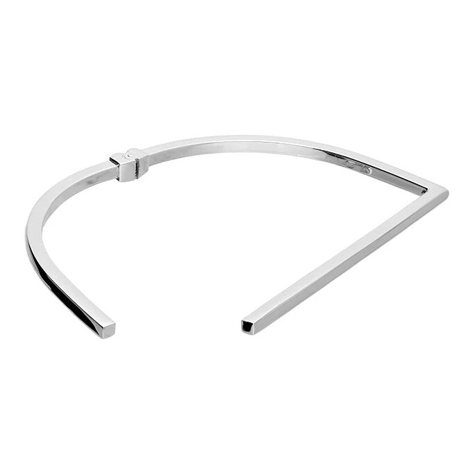 D Shaped Hinged Bangle British Made 925 Hallmarked Brand New Boxed