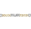 MumGemstone Bracelet 9ct Yellow Gold 375 Hallmarked British Made (Mothers Day)