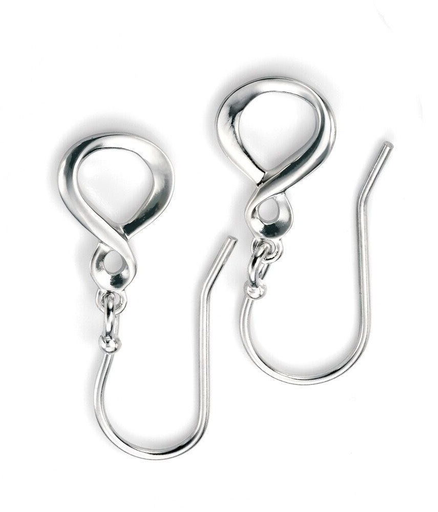 Infinity Drop Earrings Solid Sterling Silver 925 Hallmarked Brand New Boxed