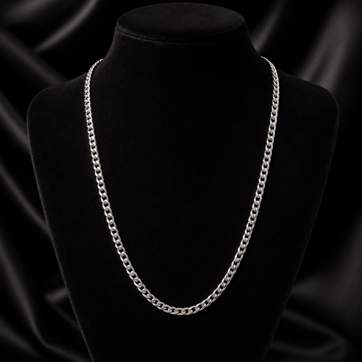 Gents DC Curb Chain Solid Sterling Silver 925 Hallmarked British Made