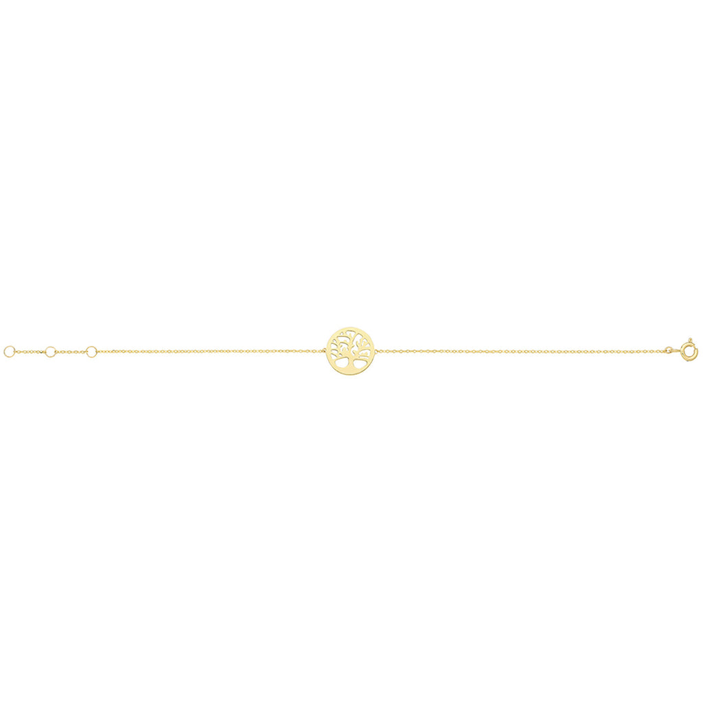 Ladies Tree of Life Bracelet Solid 9ct Yellow Gold 375 Hallmarked British Made 