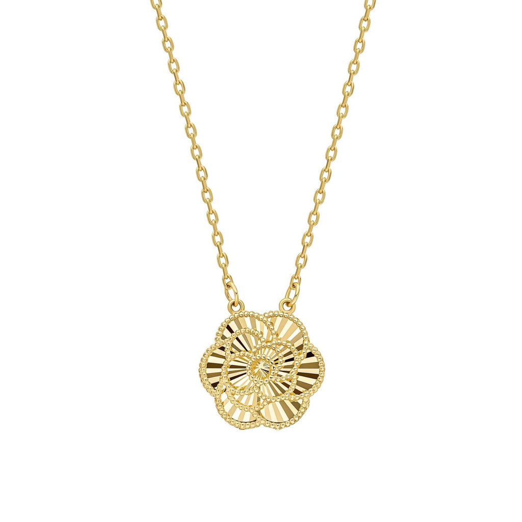 9ct Yellow Gold English Rose Pendant 375 Hallmarked British Made Brand New Boxed
