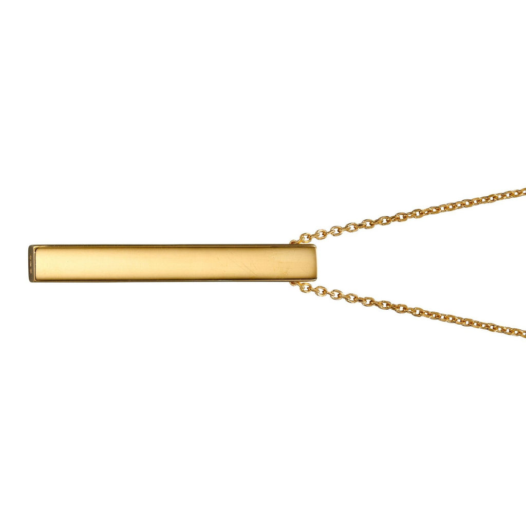 Vertical Bar Necklace 9ct Yellow Gold Hallmarked British Made Brand New Boxed