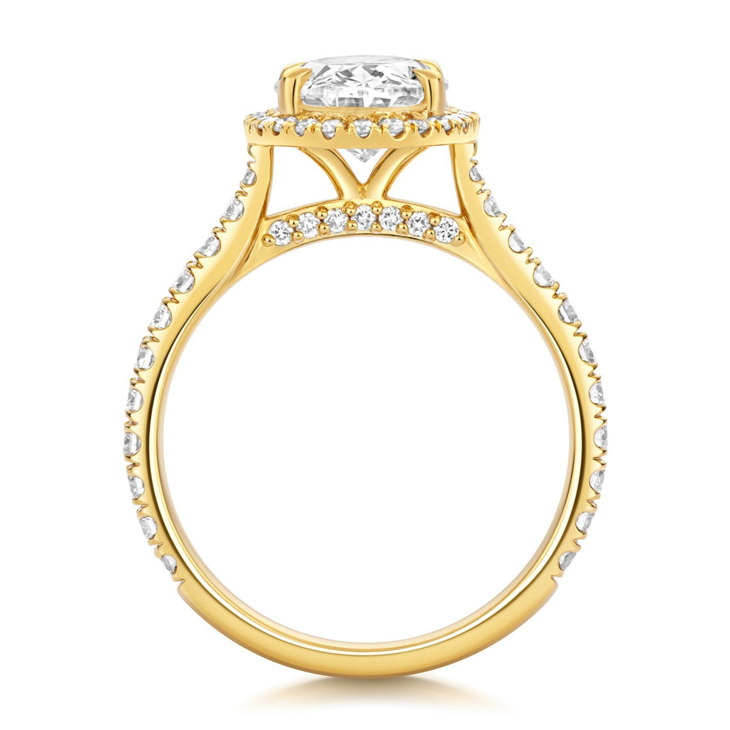 63 Lab-Grown Diamond Engagement Ring 18ct Yellow Gold Hallmarked Sizes J - Q