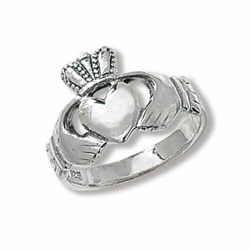 Sterling Silver Ring Claddagh 925 Hallmarked Size M - X British Made