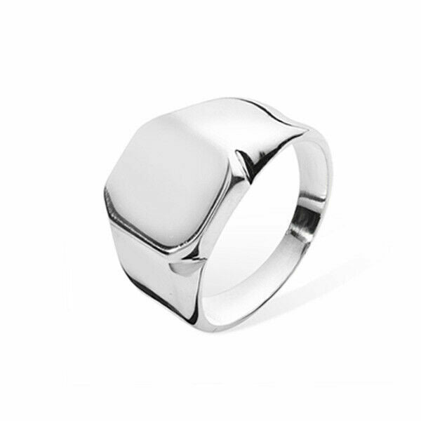 Men's Sterling Silver Signet Ring Engagement Gents 925 Hallmarked Sizes R - Z