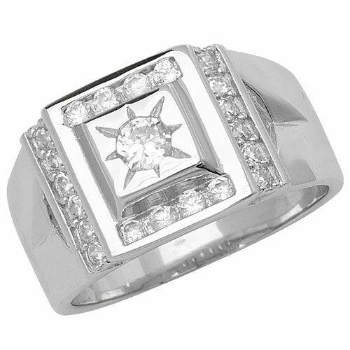 Men's Sterling Silver Signet Ring Engagement Gents 925 Hallmark Sizes J - U