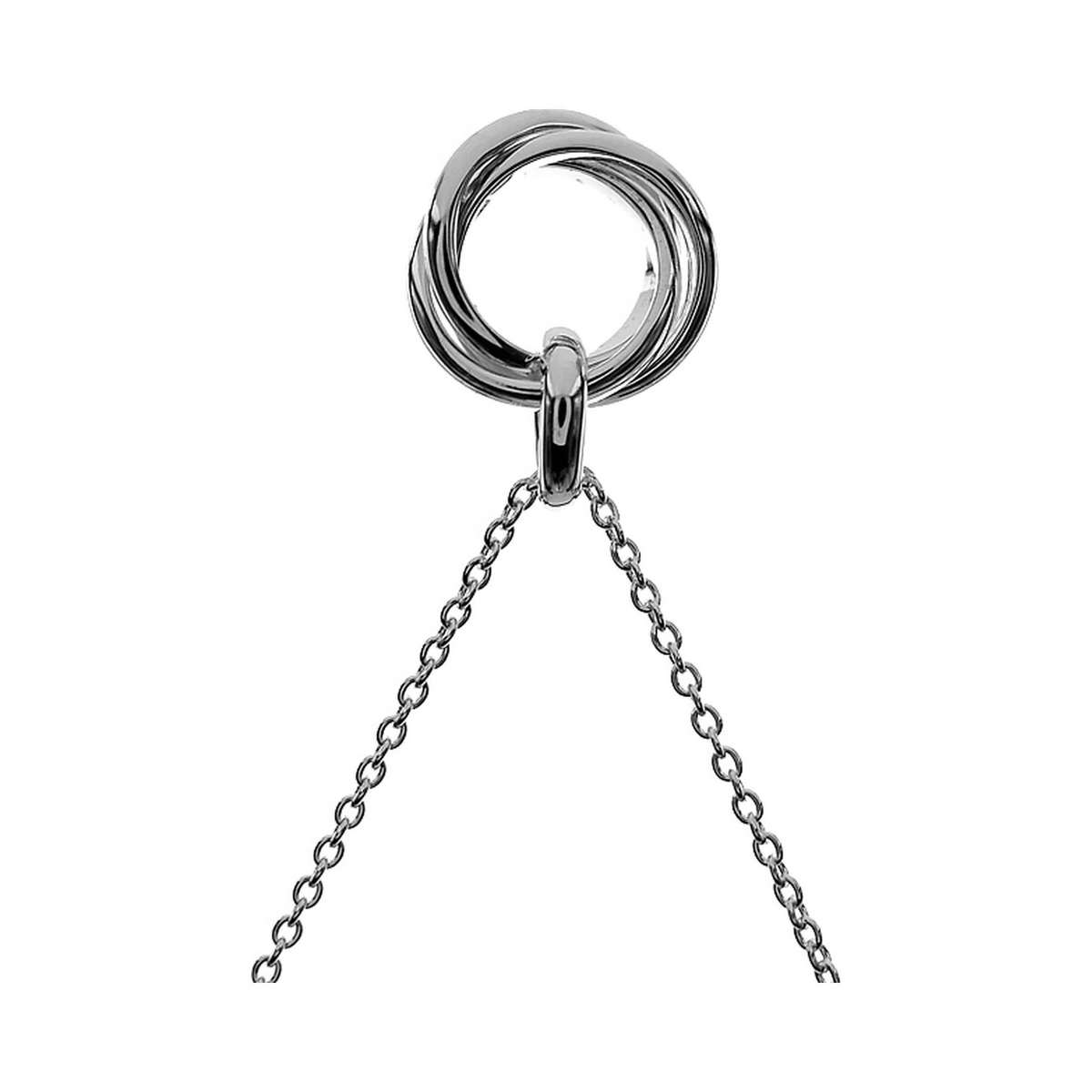 Interinked Ring Necklace Solid Sterling Silver 925 Hallmarked British Made