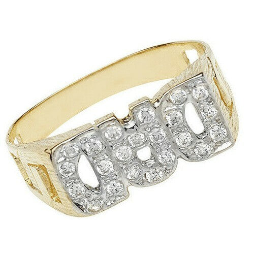 Dad Gemstone Ring 9ct Yellow Gold Hallmarked Sizes Q - Z FATHER'S DAY