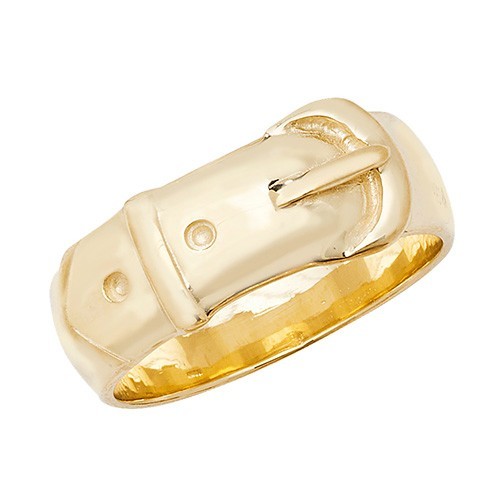Mens Plain 9ct Yellow Gold Buckle Ring 375 Hallmarked British Made Size R - X