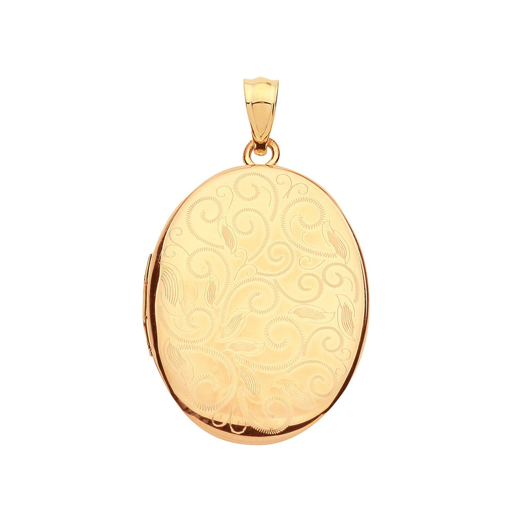 Victorian Style 9ct Yellow Gold Locket 375 Hallmarked All Chain Lengths
