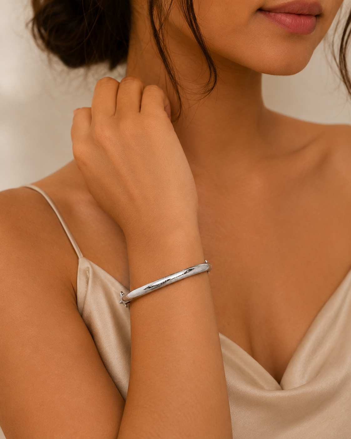 Engraved Clip Bangle Sterling Silver 925 Hallmarked British Made Brand New