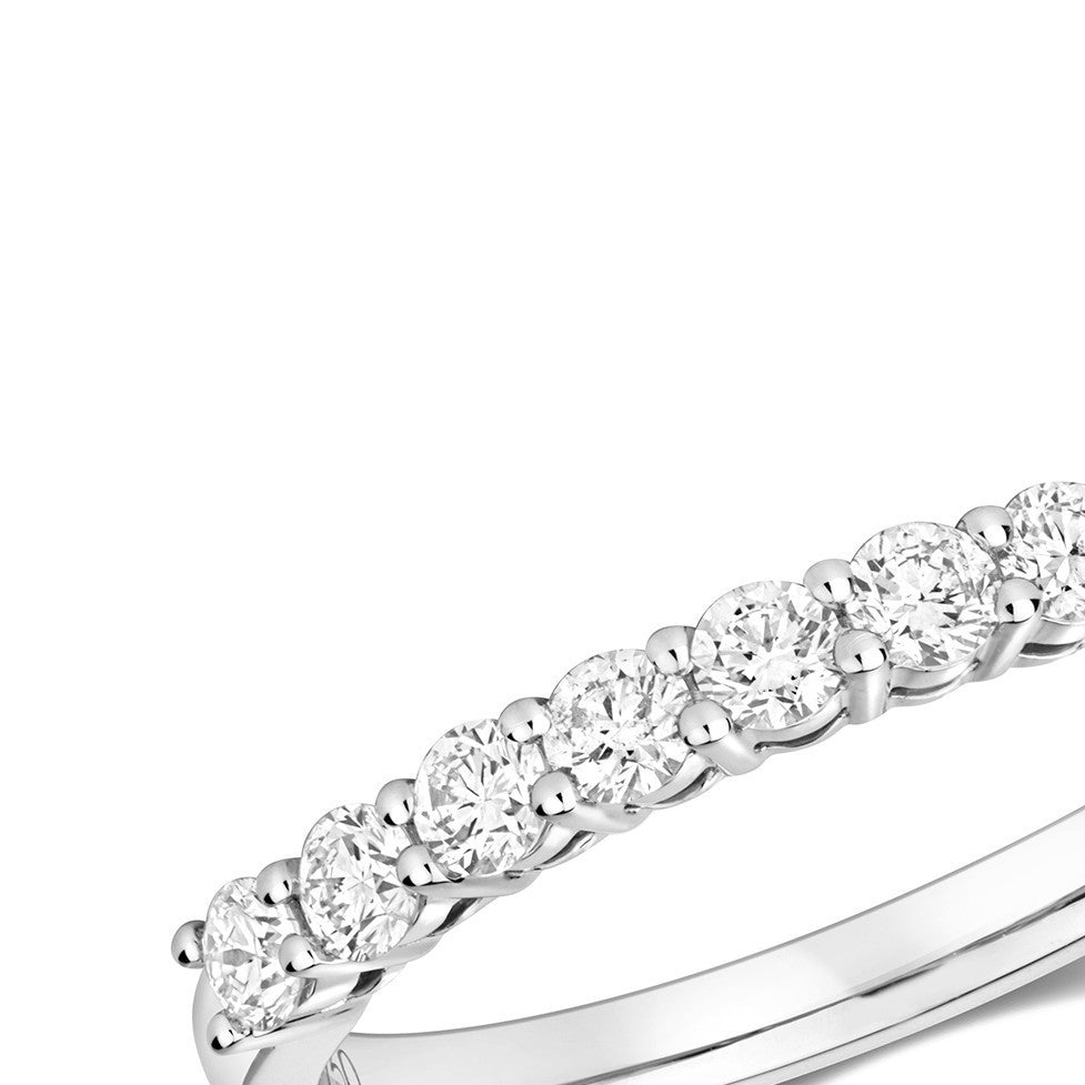 9 Natural Diamond Eternity Ring 18ct White Gold Hallmarked Sizes J - Q