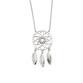 Dream Catcher Feather Necklace 925 Sterling Silver Hallmarked British Made