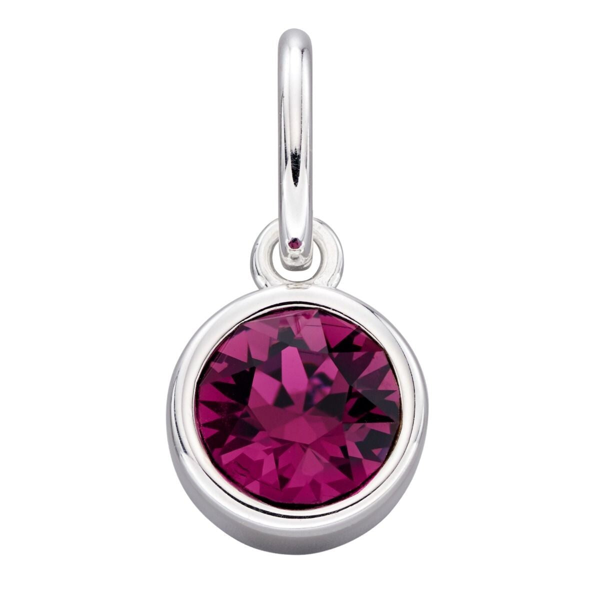 Crystal Birthstone Pendant Sterling Silver 925 Hallmark British Made All Months